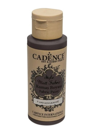 Cadence Style Matt Fabric Kumaş Boyası F-649 Koyu Kahve