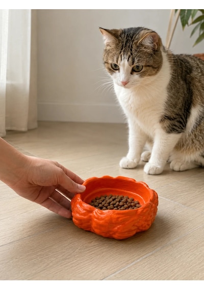 Eko Form Model Beton Kedi Köpek Mama Ve Su Kabı 16cm 16cm 5.5cm - Mor