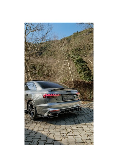 Audi A4 B9 S-line Difüzör 2019-2024 Parlak Siyah Sportif Arka Tampon Difüzörü