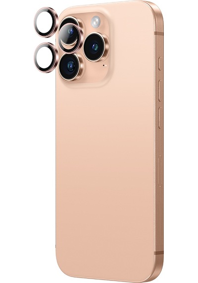 Apple Uyumlu   iPhone 16 Pro Amazingthing Anti Reflective Kamera Lens Koruyucu Uygulama Aparatlı Rose Gold