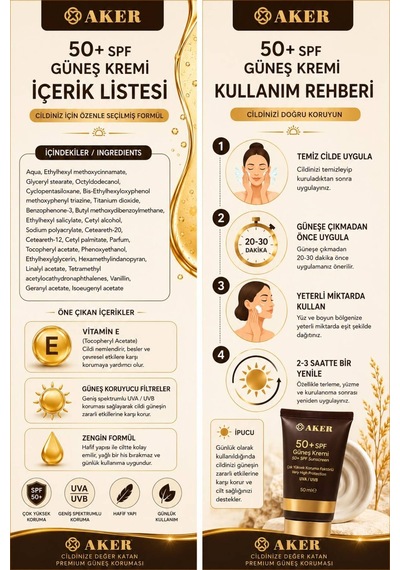 50+ Spf Güneş Kremi 50 Ml