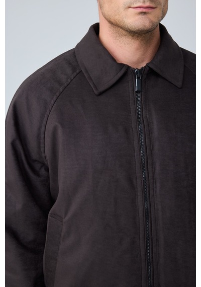 Danger Erkek Oversize Bomber Süet Ceket Kahverengi 4343dngr