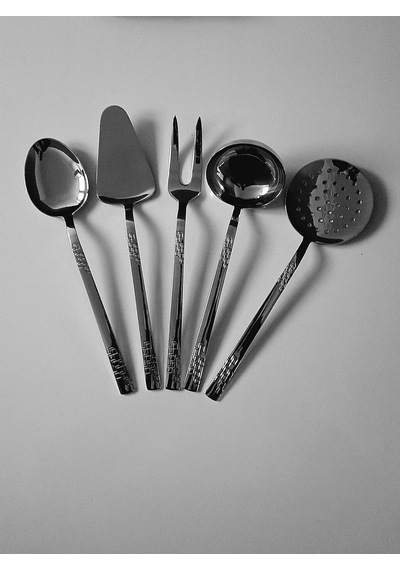 Çelik Karel Model Servis Takımı 5 Prç. Inox