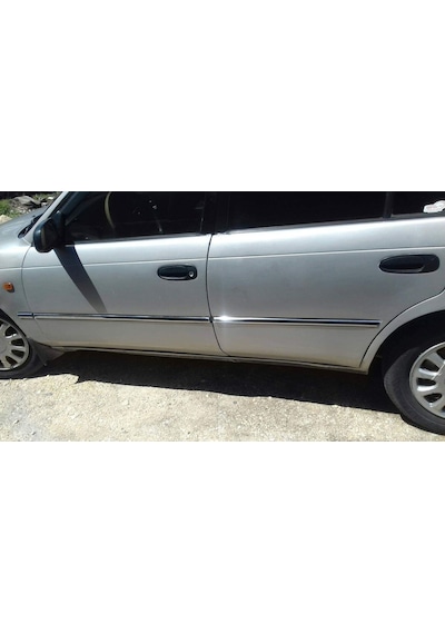 Toyota Corolla Uyumlu 1992-1998 Krom Yan Kapı Çıtası Pas.çelik 6 Parça