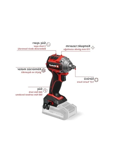 Akülü Darbeli Somun Sıkma Makinesi, 260 Nm Tork