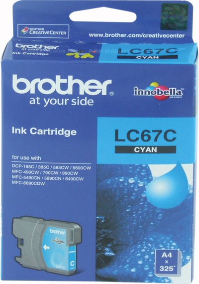 Brother Lc-67c Cyan Mavi 325 Sayfa Kartuş Dcp-185-385 Mfc-490-615-790-795-990-5490-5890-6490-6890