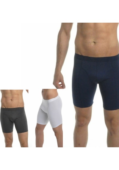 Pişik Önleyici Uzun Erkek Boxer Pamuklu Boxer Büyük Beden Boxer Siyah