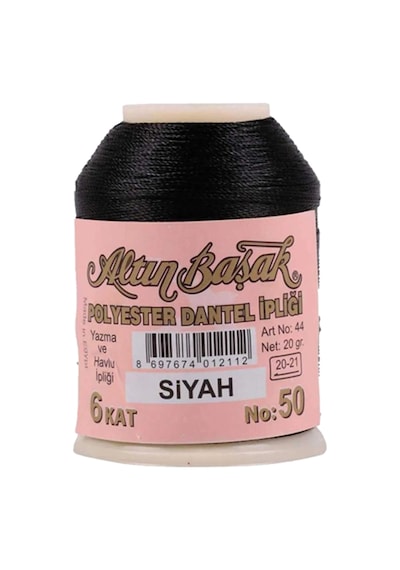 Altınbaşak Oya Ve Dantel İpi 20 Gr - - No: Siyah