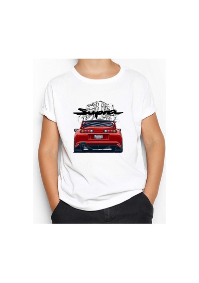Zepplin Giyim Toyota Supra 2jz Beyaz Çocuk Tişört Beyaz