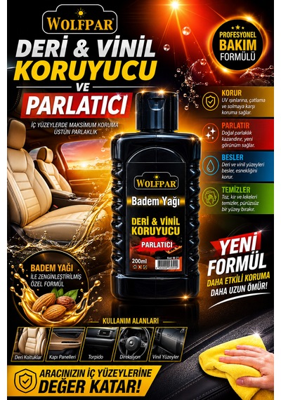 Deri Vinil Koruyucu Parlatıcı Badem Yağlı 1