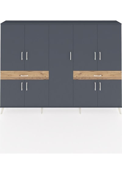 Arges Dolap 12 Raflı 2 Çekmeceli 8 Kapaklı 220x30x163 Antrasit-antrasit/çam Antrasıt/atlas Çam - Antrasıt Arges Dolap 12 Raflı 2 Çekmeceli 8 Kapaklı 220x30x163 Antrasit-antrasit/çam Antrasıt/atlas Çam - Antrasıt