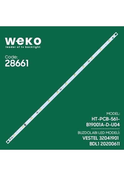 Weko Bdl1 Vestel Uyumlu Buzdolabı İç Aydınlatma Led Kartı 12 Çipli Yüksek Verimli
