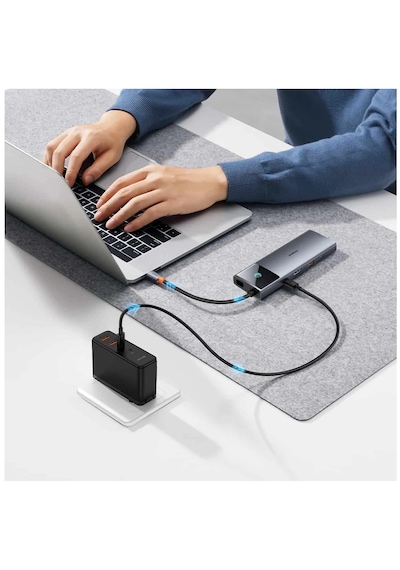 Baseus Gleam Iı 10-in-1 Usb-c Hub - 4k 60hz Hdmı, 10gbps Usb 3.2, 100w Pd Şarj Ve Gigabit Ethernet Rj45