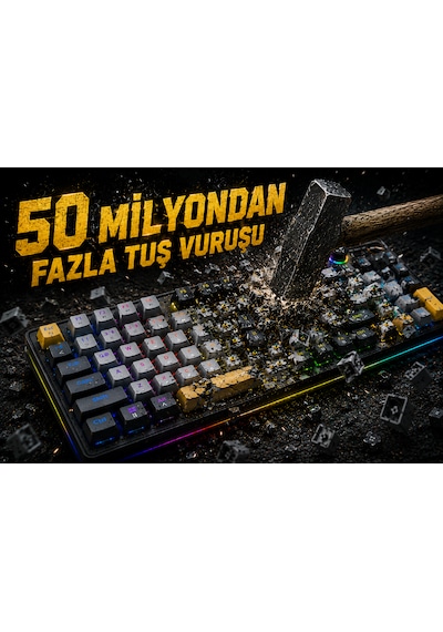 Bronzturq Mk1141 Rgb Antı-ghostıng 3n1 Wired + 2.4g + Bluetooth Mekanik Klavye