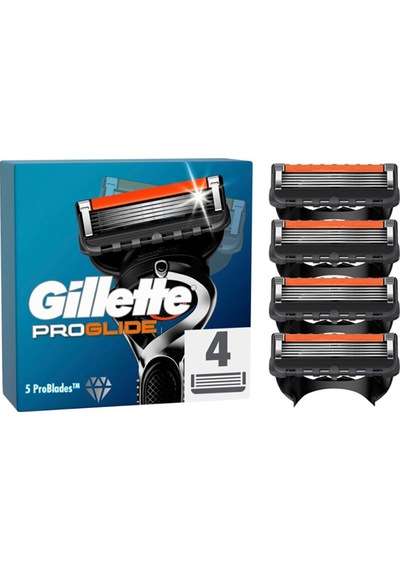 Gillette Fusion Prog'lide Yedek Tıraş Bıçağı 4 Adet