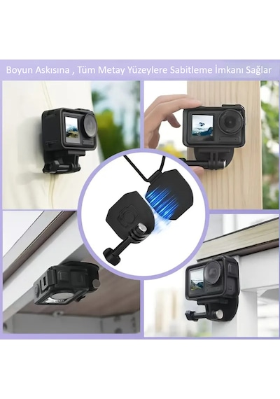 Dji Osmo / Gopro / Insta360 Aksiyon Kamera Manyetik Boyun Askısı