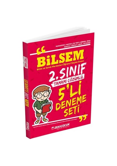 Bilsem 2. Sınıf Tamamı Çözümlü 5" Li Deneme Seti Zeki Çocuk Yayın