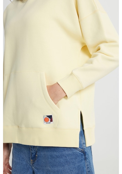 Loose Fit Rahat Kesim Kapüşonlu İçi Polarlı Sarı Sweatshirt W242706200 Sarı
