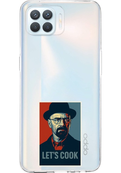 Oppo Reno 4 Lite Uyumlu Lets Cook Afiş Baskılı Silikon Kılıf Renkli