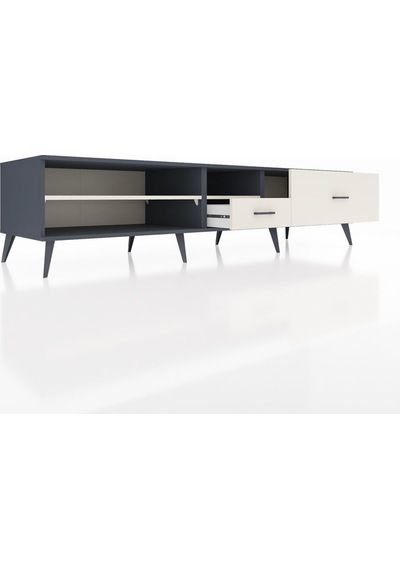 Kronos Tv Ünitesi 2 Raflı 2 Çekmeceli 220x59x51 Antrasit-aytaşı Aytası/aytası - Antrasıt Kronos Tv Ünitesi 2 Raflı 2 Çekmeceli 220x59x51 Antrasit-aytaşı Aytası/aytası - Antrasıt