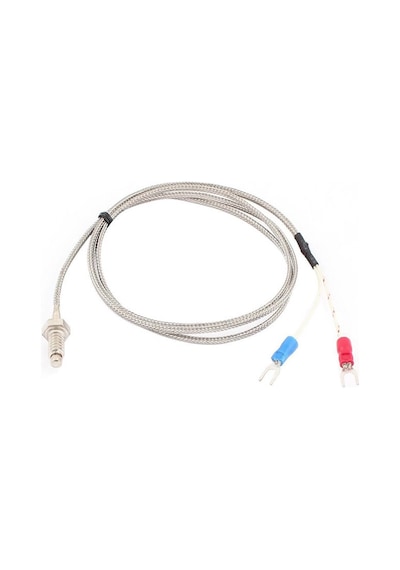 Alkatronik-K-Type Thermocouple 1 Metre Sıcaklık Isı Sensörü 0-800C 6Mm Dişli