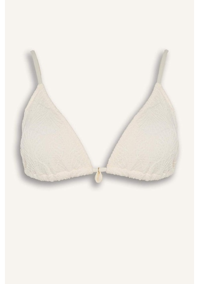 DeFacto Regular Fit Nakışlı Brode Üçgen Bikini Üstü-Fall in Love B6894AX25SMER103