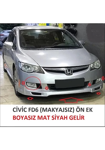 Honda Civic Fd6 Ön Tampon Eki - Honda Civic Fd6 Makyajsız Kasaya Makyajlı Ön Ek
