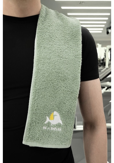 Sporcu Antrenman Havlusu Gym Fitness Plates Boks Tenis Spor Havlu Yeşil