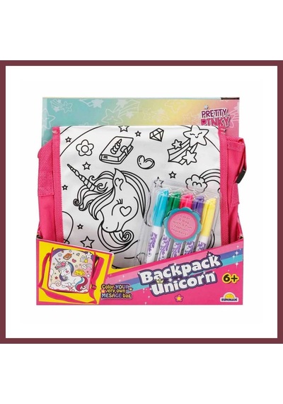 Storeşahin Boyanabilir Desenli Unicorn Sırt Çantası Shn0720 Çok Renkli