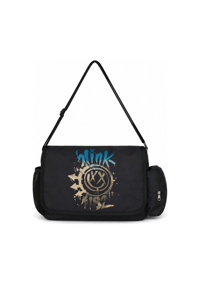 Sevbano Blink-182 Rock Metal Müzik Grubu Baskılı Unisex Okul, Spor, Ofis Siyah