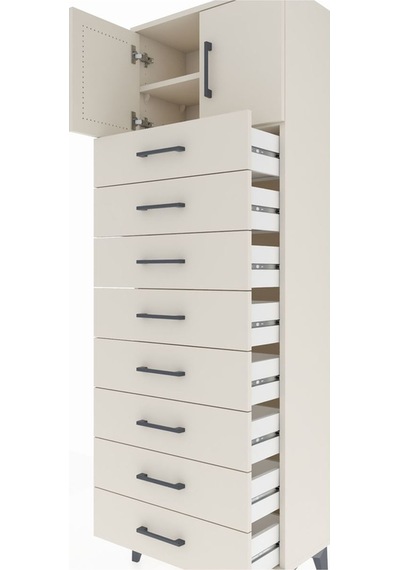 Arges Dolap 2 Raflı 8 Çekmeceli 2 Kapaklı 60x30x182 Aytaşı-ay... Aytaşı