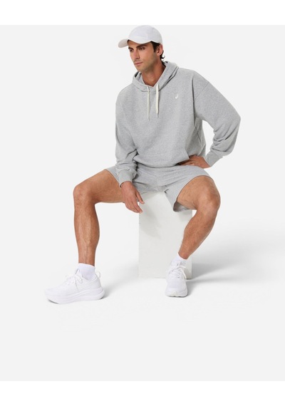 Asics French Terry Relaxed Pullover Hoodıe Erkek Gri Sweatshirt 2031f449-020