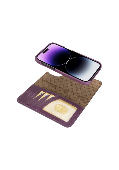 Bouletta Apple İphone 14 Pro Max Uyumlu Deri Kılıf Mw36 Cz7