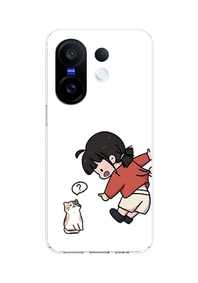 Vivo X200 Fe Uyumlu Zorla Çekiştirilen Sevgili - Çift Kombini Baskılı Silikon Kılıf Renkli