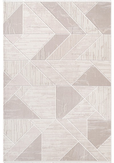 Armada Ad003g Gri Halı Modern Geometrik Detaylı Akrilik Tozu Az Salon Halısı Yatak Odası Karidor