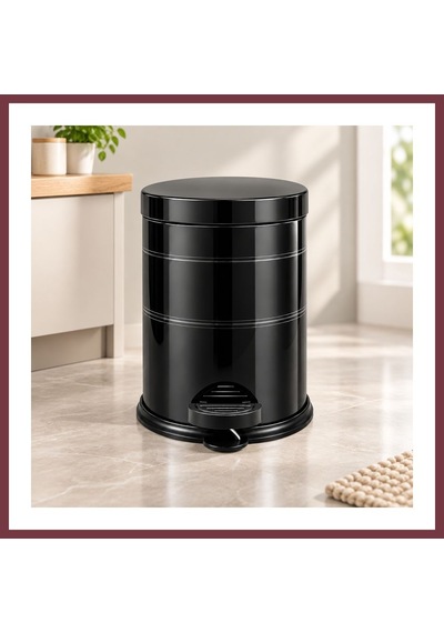 Storeşahin Mikro 5 L Siyah Pedallı Çöp Kovası Shn0720
