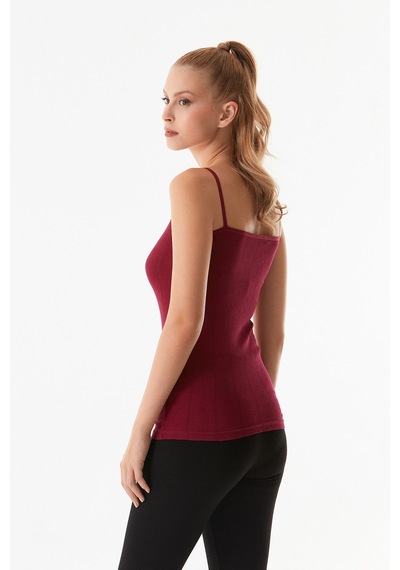 Fullamoda Dantelli Askılı Atlet 23mıcg631192958-bordo Bordo