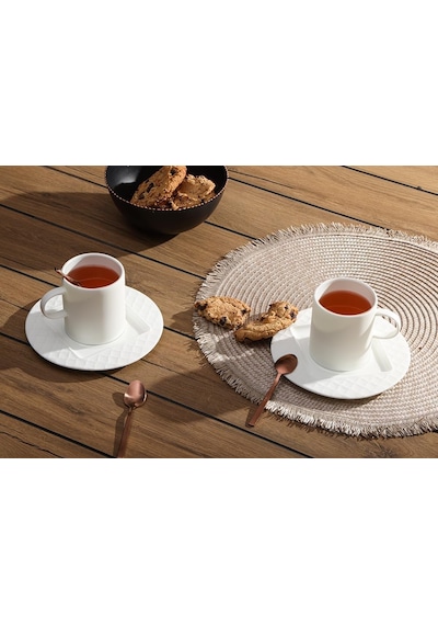 Superior Bone Porcelain Elix 2 Kişilik Çay Fincan Takımı 200cc çok renkli