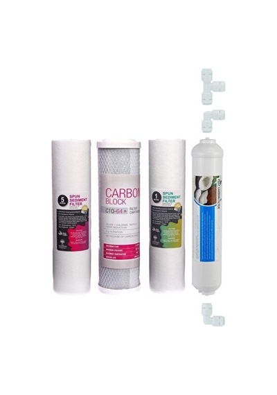 Su Arıtma Cihazı Filtresi 4'lü Set Paket Aşama Membransız