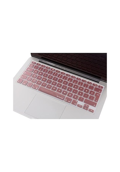 Macbook Türkçe Q Klavye Koruyucu Silikon Macbook Air 13 A1369 A1466 & Pro A1278 A1425 A1502 A1286 A1398 Uyumlu Ultra İnce Pembe Altın