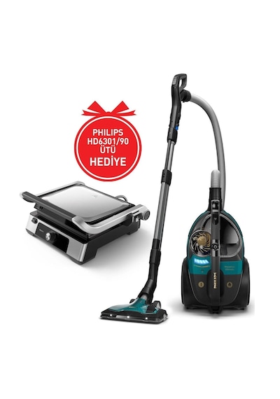Philips XB9185/07 Toz Torbasız Süpürge + HD6301/90 Tost Makinesi