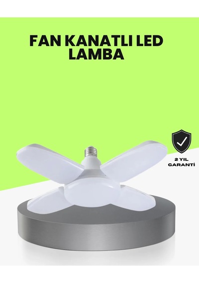 Katlanabilir 4 Kollu Led Ampül 60 Watt 6000 Lumen Beyaz Işık Diğer