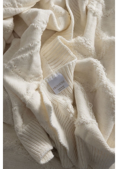 Espuma De Mar Krem Tek Kişilik Battaniye 160x220 37126 Krem