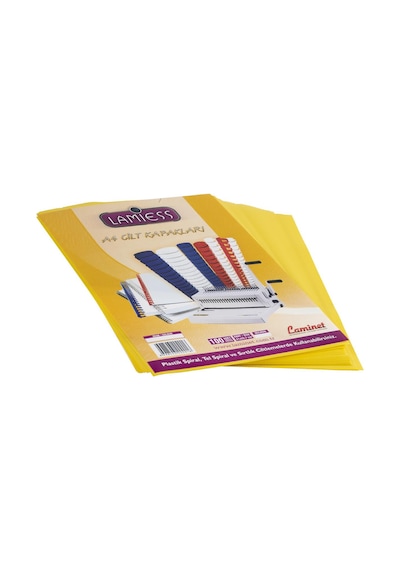 Lamiess A-4 500 Mıc.Pp Cilt Kapağı Sarı 50 'Li