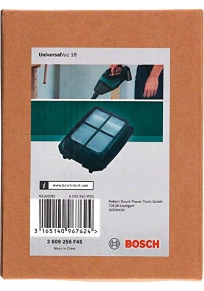 Accessories 2609256f45 Ön Filtre Bosch Universalvac 18 Akülü Elektrikli Süpürge İçin, Kartonda Genel