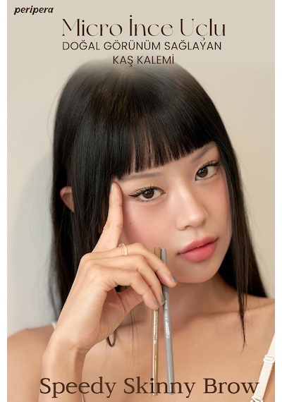 Ultra İnce Uçlu, Doğal Görünüm Veren Kaş Kalemi Speedy Skinny Brow 1 Gray Brown Çok Renkli