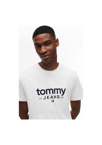 Tommy Hilfiger Tjm Slım Graphıc Tee Ext Erkek Beyaz T-shirt - Dm0dm23376