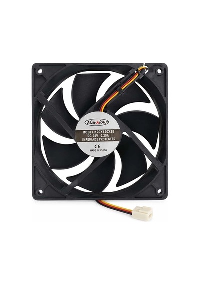 120x120x25 Dc 24volt 12cm 25mm Fan 24v 3p 0.25a 3 Uçlu 120x120x25mm