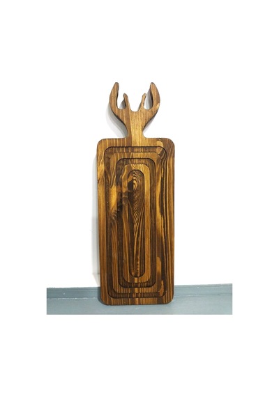 Geyikli Kesme Tahtası 40x13cm Ahşap