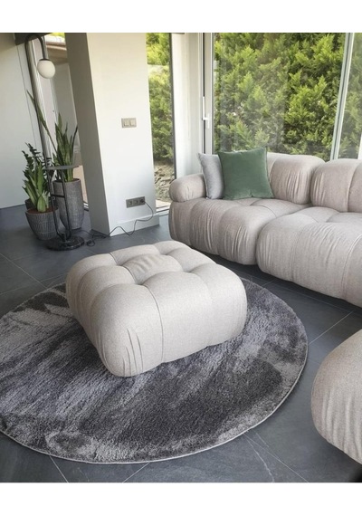 Hoom Rugs Shaggy 1006 Gri Modern Shaggy Halı Gri
